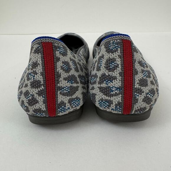 Rothy's The Flat Spotted Gray Blue Rounded Toe Slip-On Ballet Flats 10.5 - Picture 8 of 13